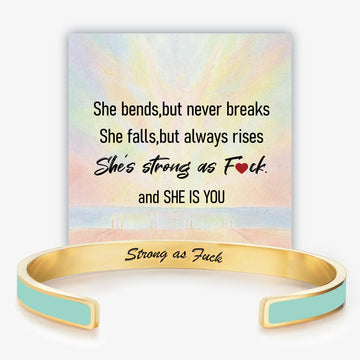 Strong As Fuck Self-Love Mantra Color Bangle Bracelet