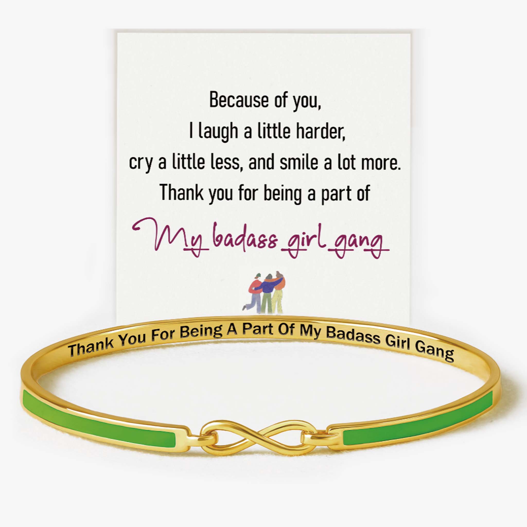 My Badass Girl Gang Enamel Infinity Bracelet