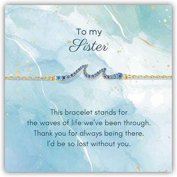 To My Sister Wave Bracelet
