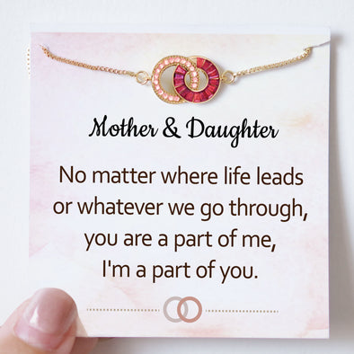 Mother & Daughter Linking Birthstone Bracelet