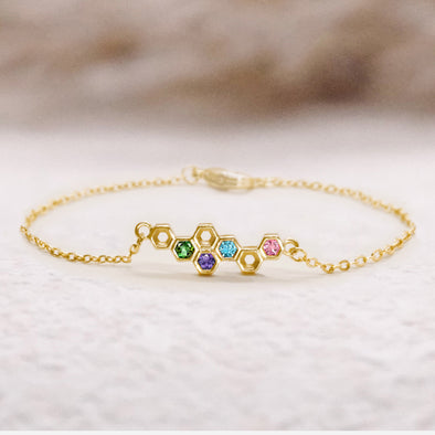 Mama's Hive Birthstone Bracelet