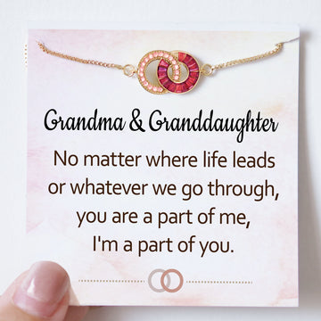 Grandma & Granddaughter Linking Birthstone Bracelet