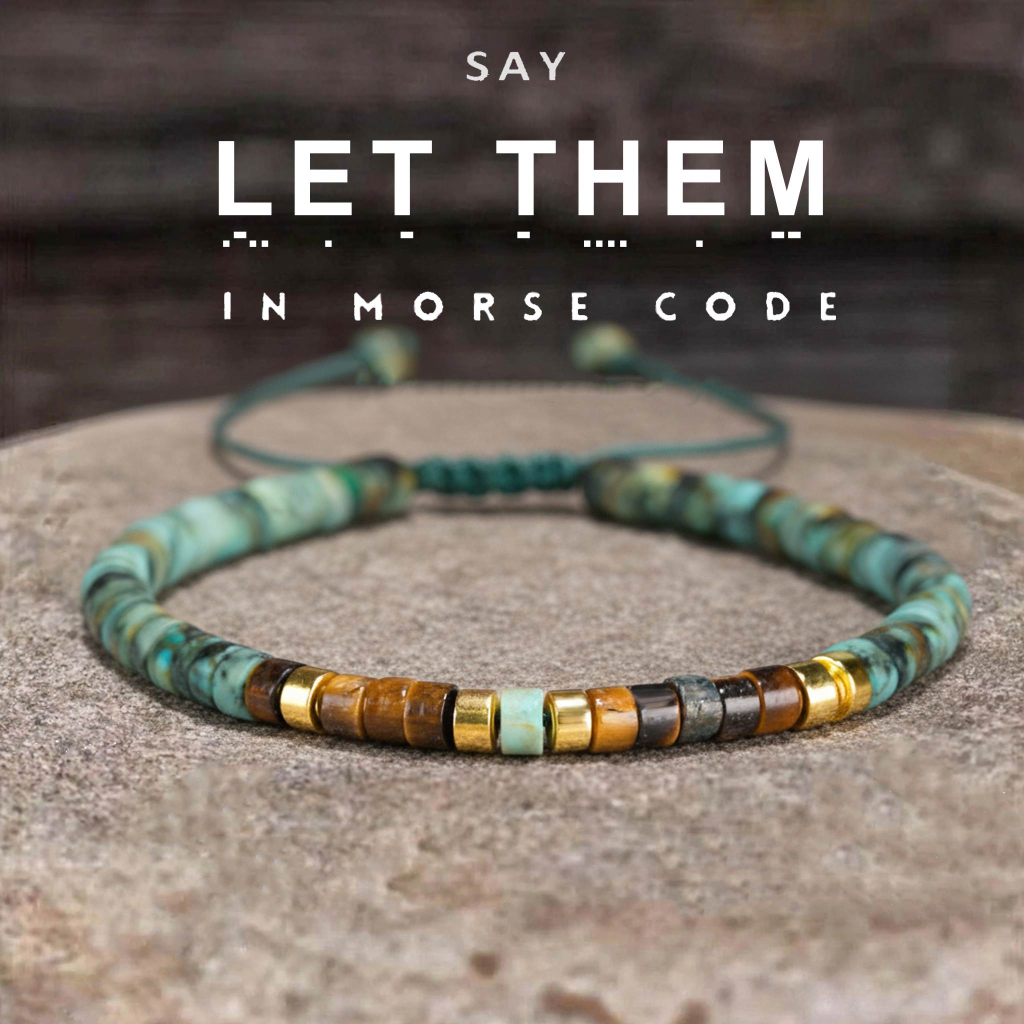 'Let Them' Morse code Motivational Bracelet