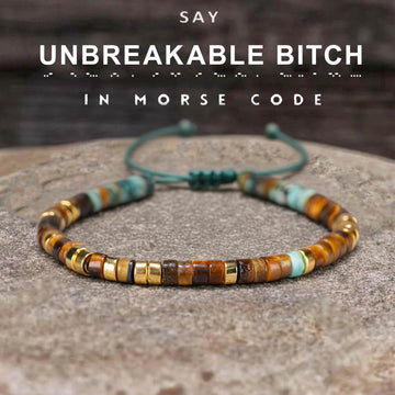 'Unbreakable Bitch' Morse code Bracelet