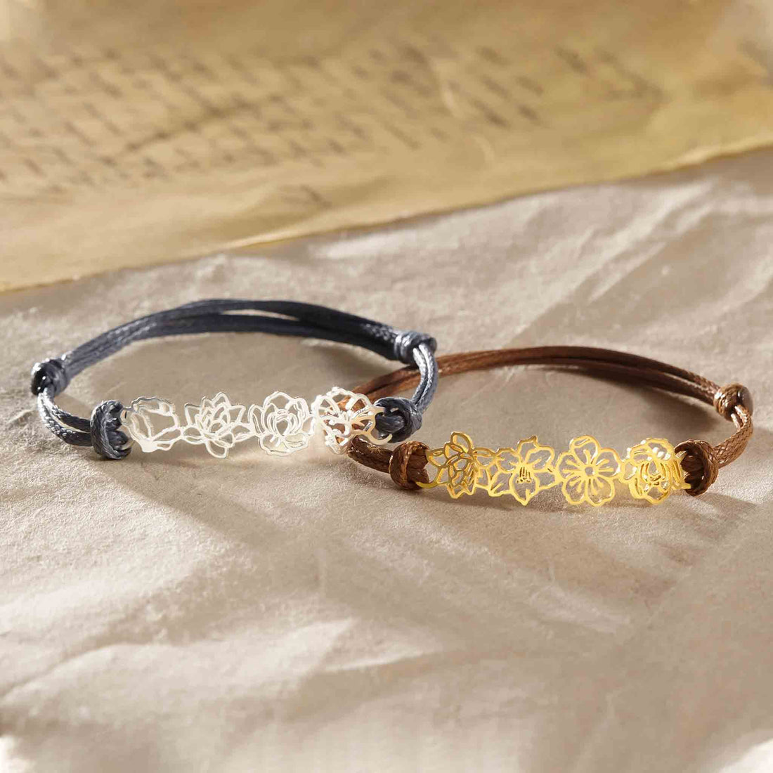 Custom Birth Flower Bracelet