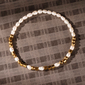 " Strong as Fuck " Pearl Morese Code Bracelet