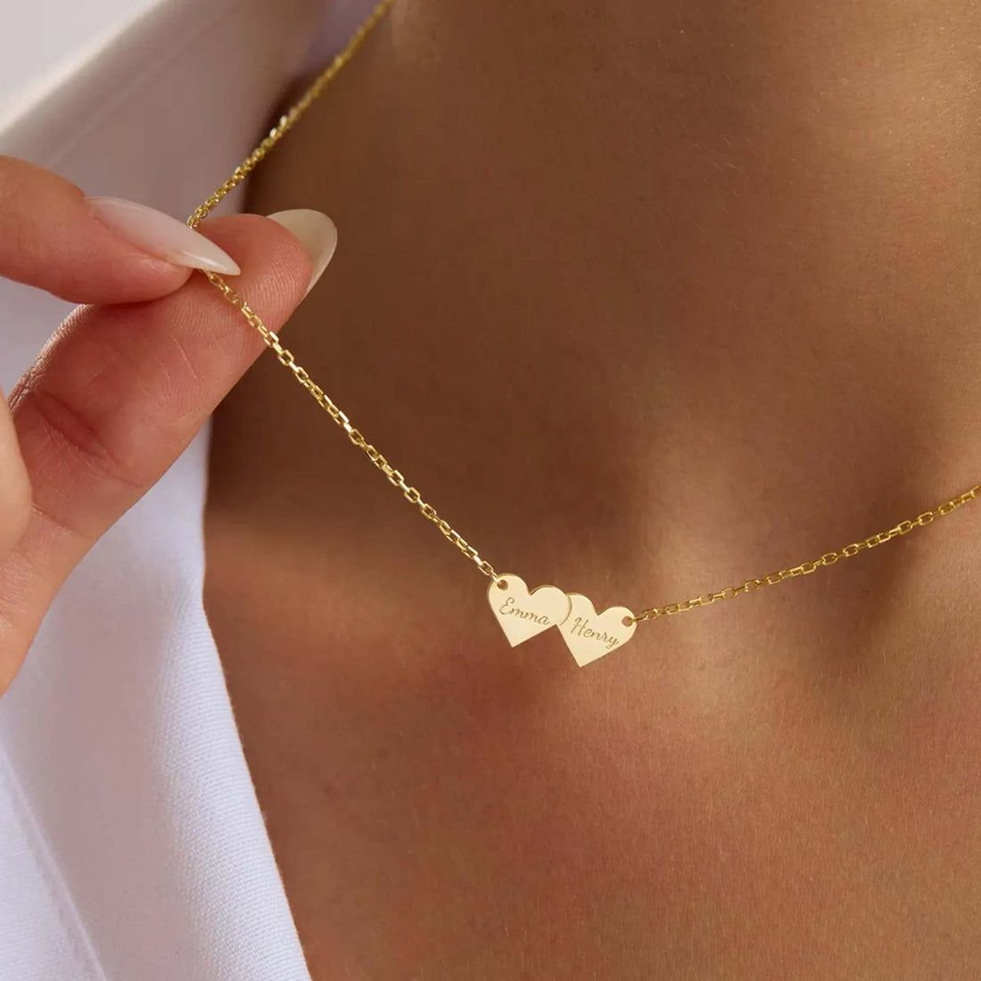 Heart-to-Heart Personalized Name Necklace