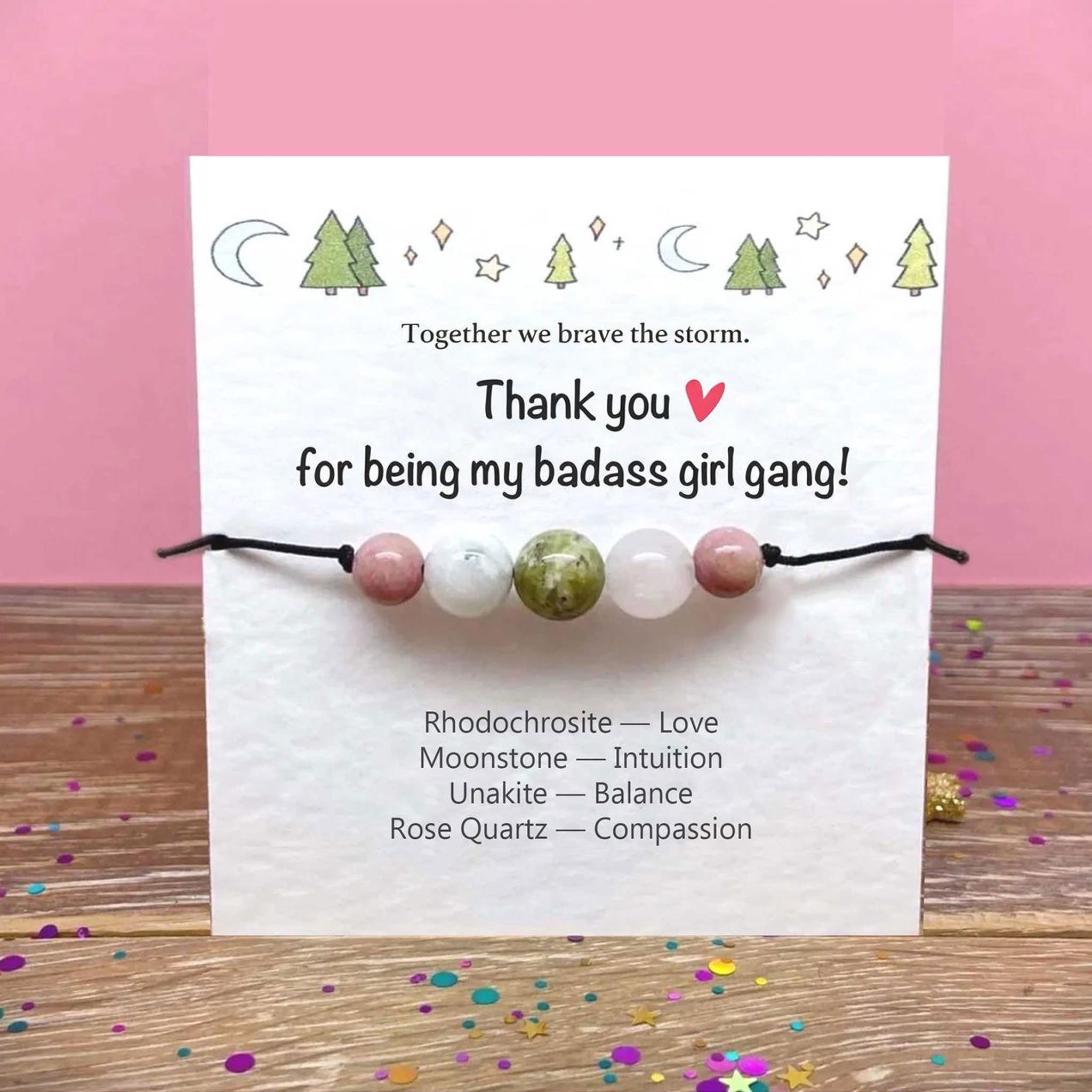 Emotional Support Girl Gang Crystal Bracelet