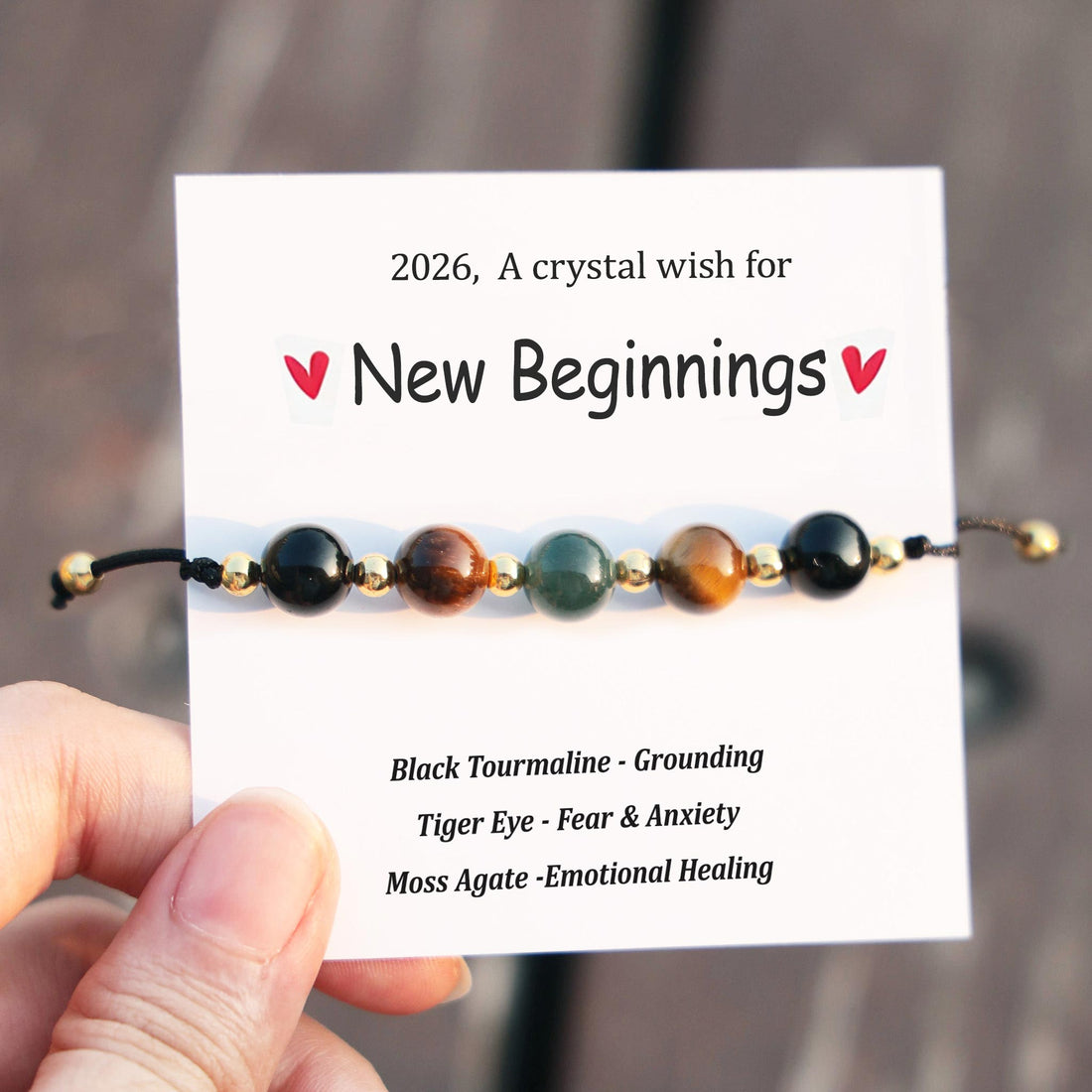 New Beginnings Courage and Strength Crystal Bracelet