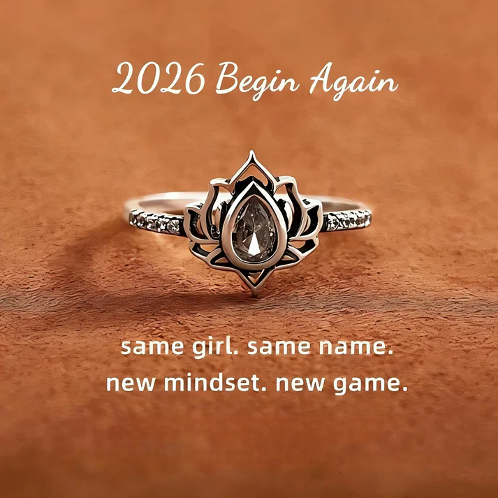 2026 Begin Again Sterling Silver Lotus Ring