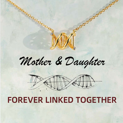 Mom & Daughter Linked Together DNA Necklace