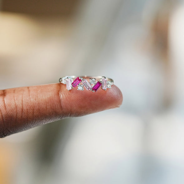 Self Love Broken Pieces Pink Band Ring