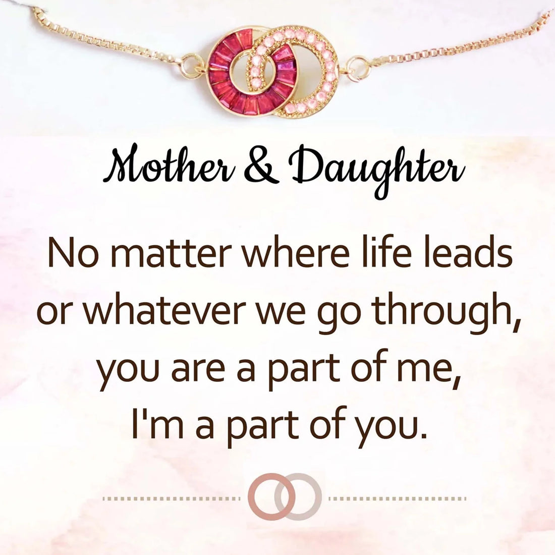 Mother & Daughter Linking Birthstone Bracelet