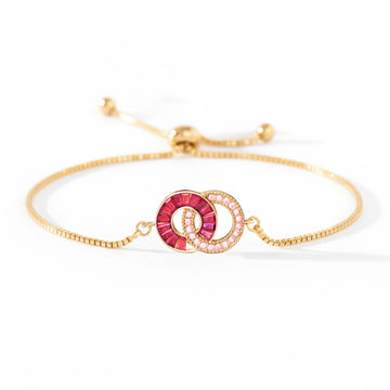 Mother & Daughter Linking Birthstone Bracelet