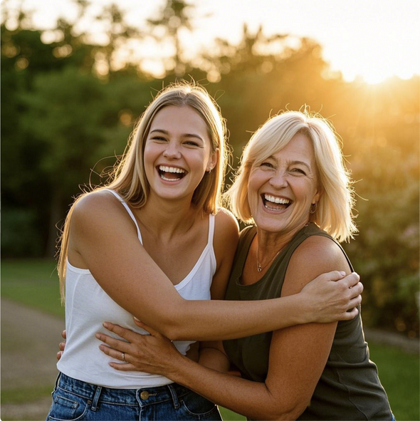 Mom & Daughter Bond by Love Matching Necklace Set