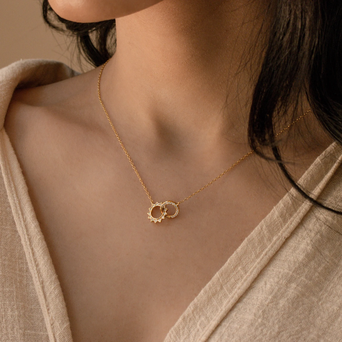 Best Bitches Sun and Moon Squad Necklace