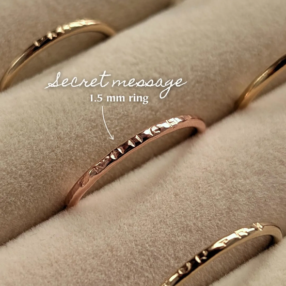 Handcraft 'Strong as Fuck'Secret Message Adjustable Ring