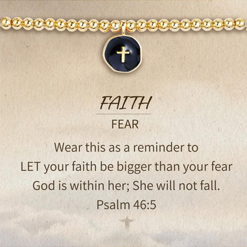 Faith Over Fear Cross Bracelet