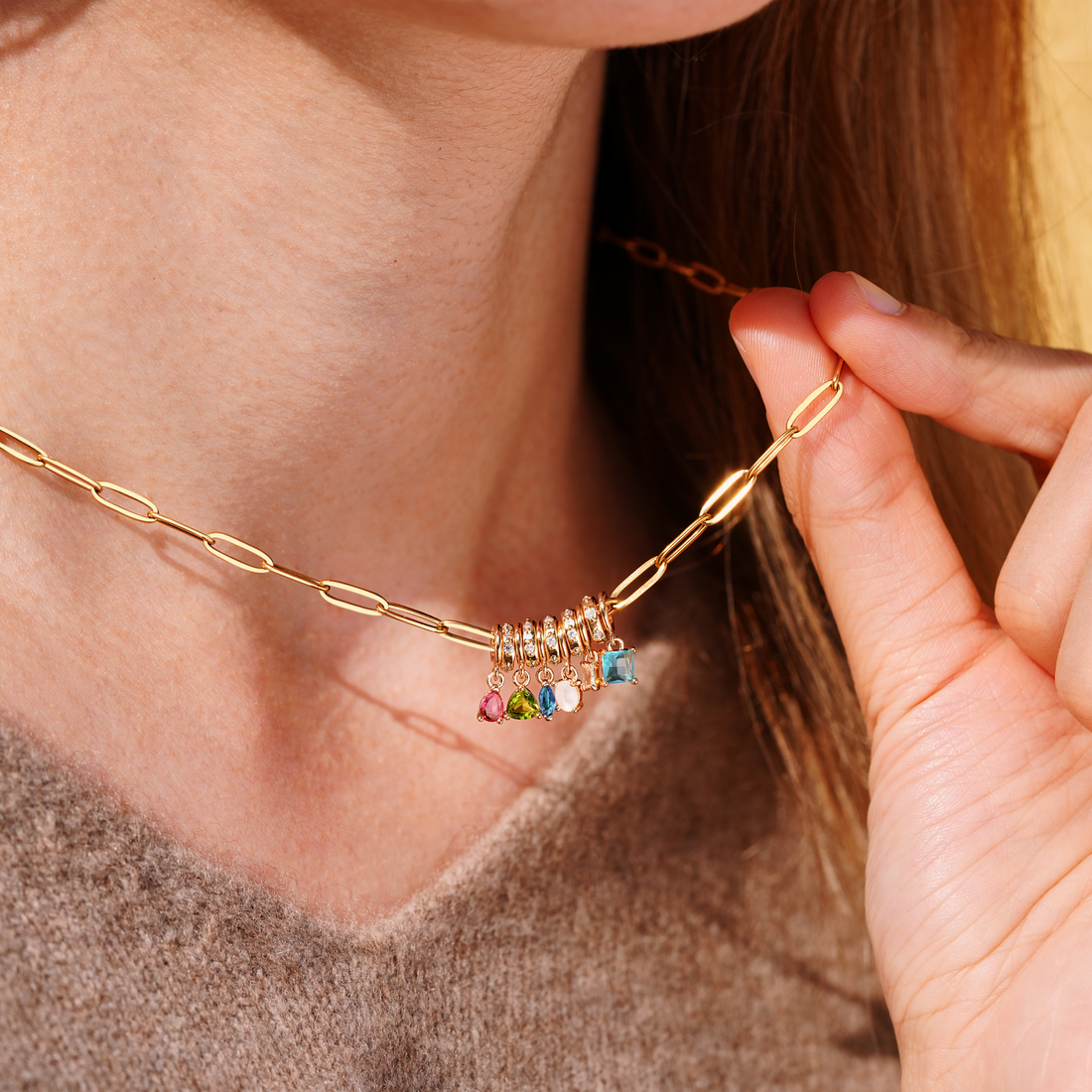 Personalized Birthstone necklace