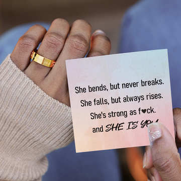 Strong As Fuck Mantra Silver Ring