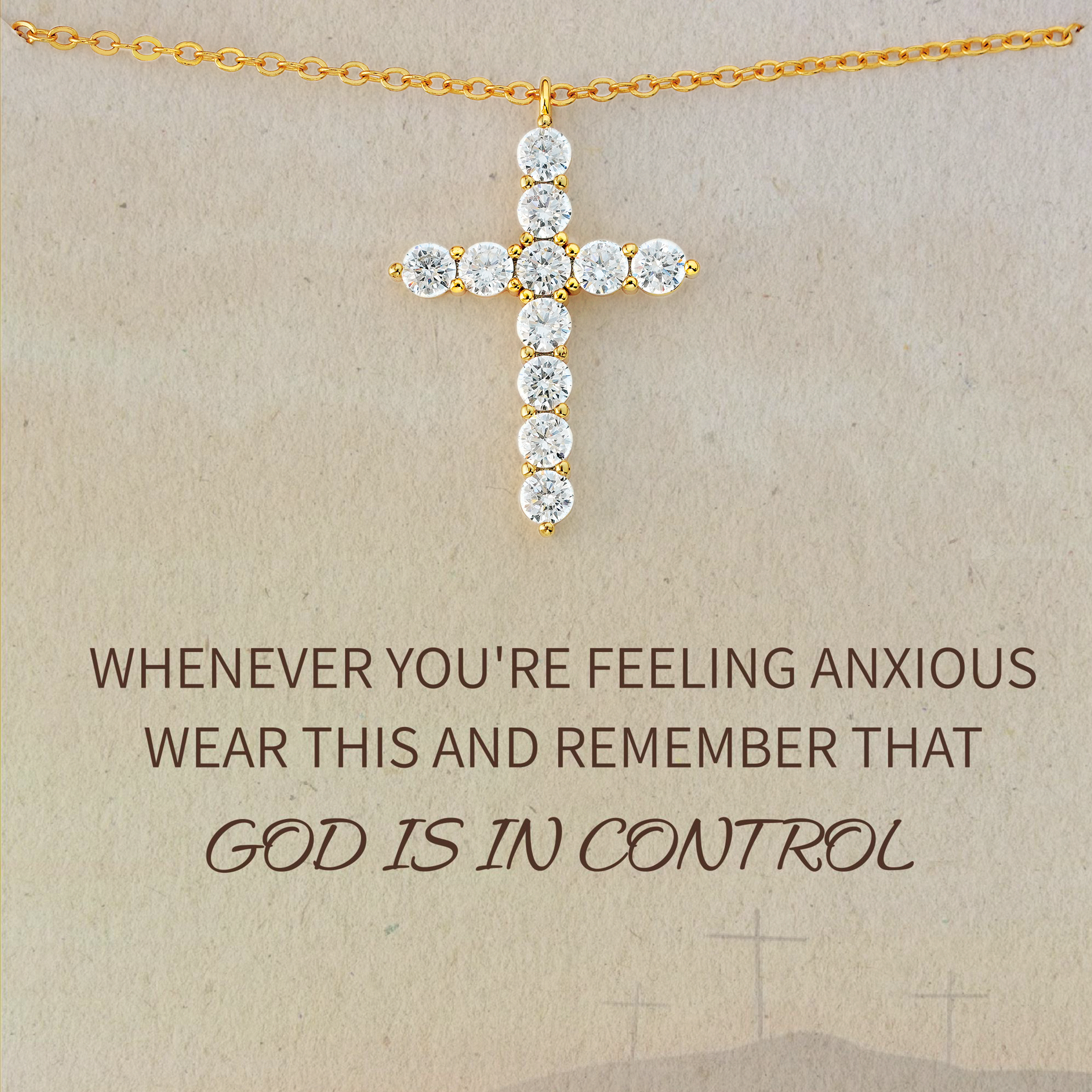 God's In Control Cross Necklace