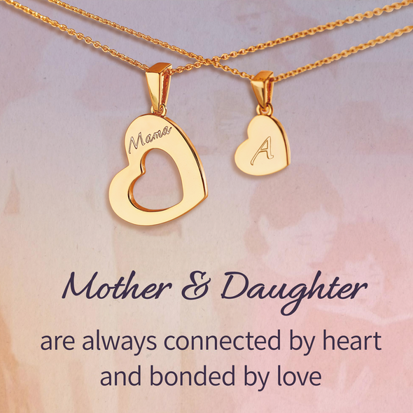 Mom & Daughter Bond by Love Matching Necklace Set