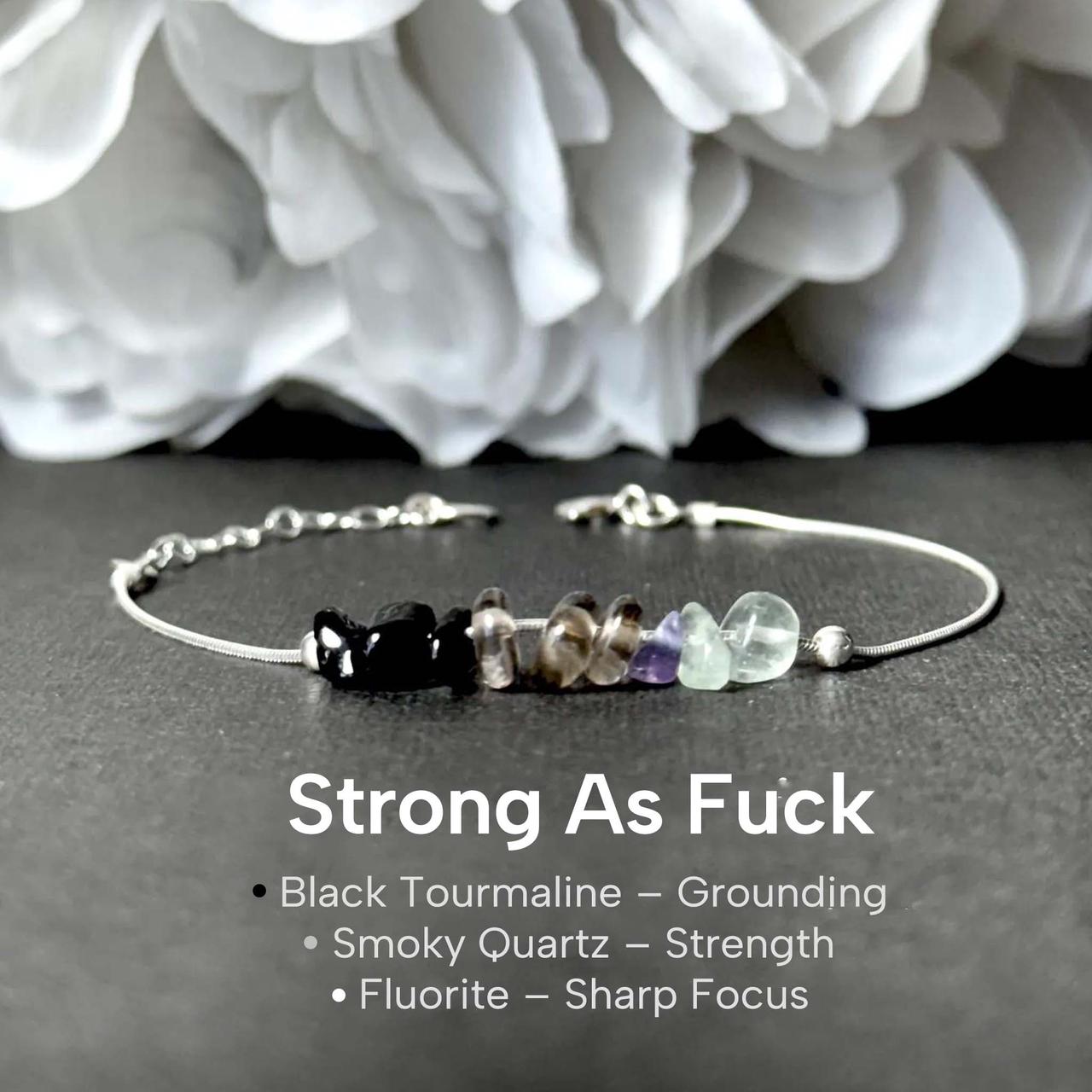 Strong as Fuck Spell Crystal Bracelet/ Necklace