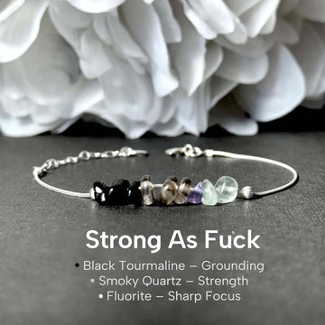 Strong as Fuck Spell Crystal Bracelet/ Necklace