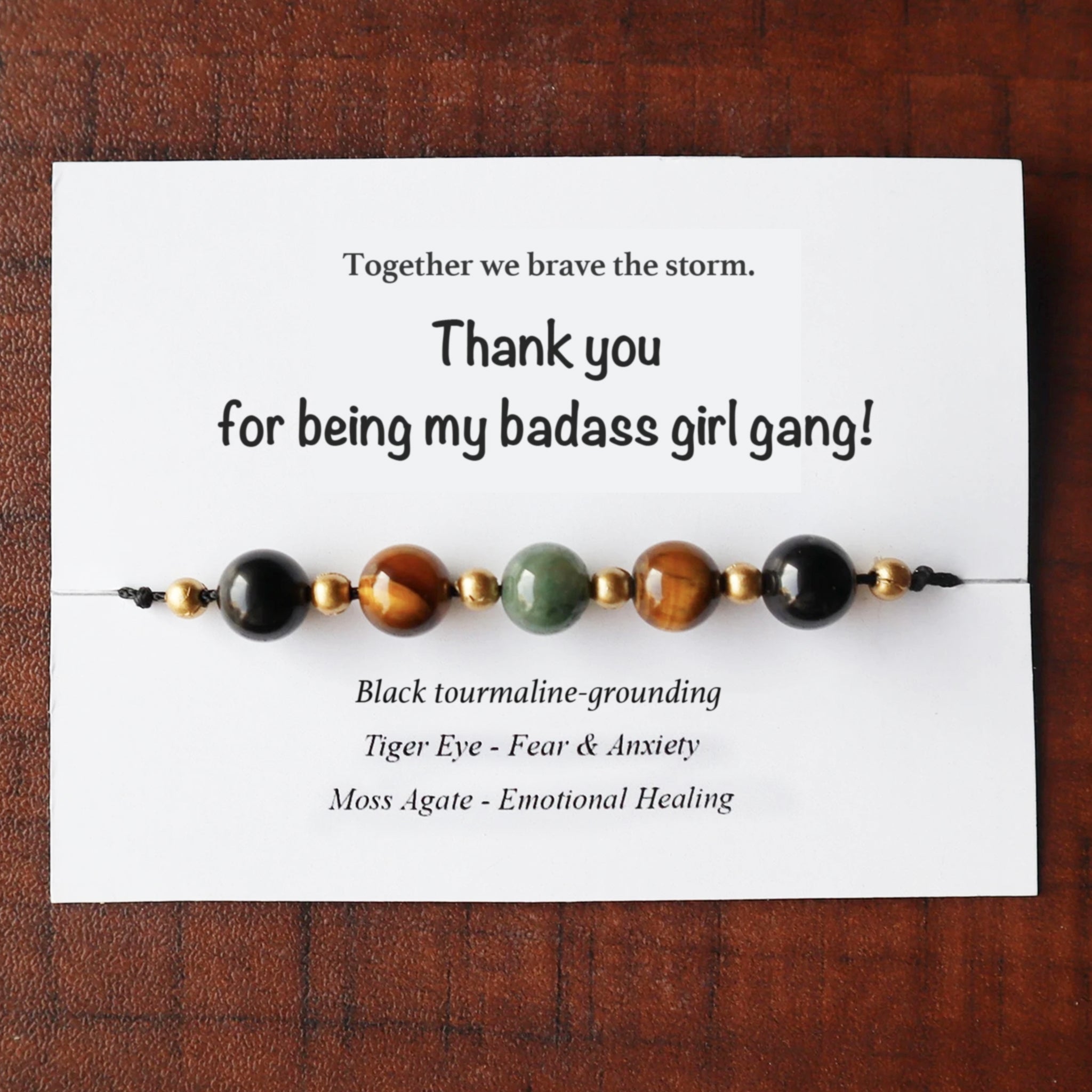 Girl Gang Courage and Strength Crystal Bracelet
