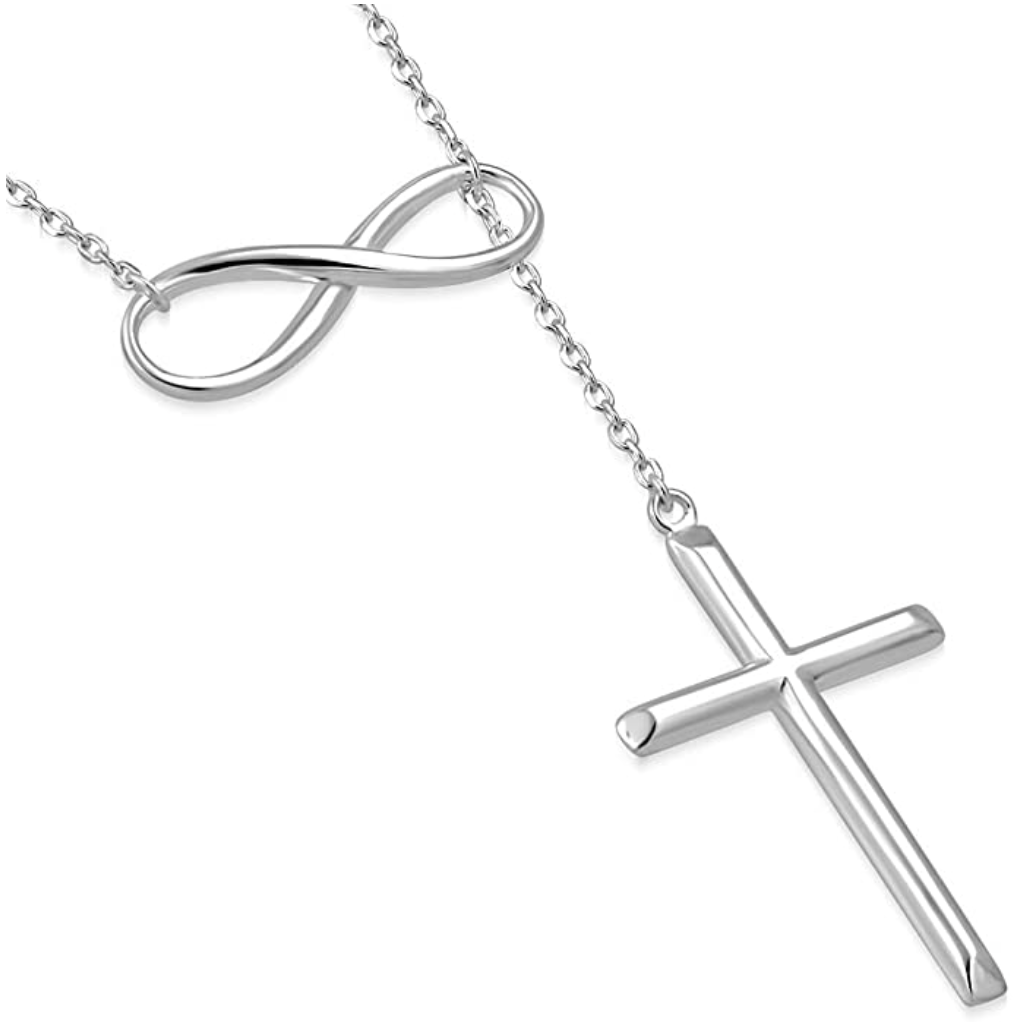 Modern Cross And Infinity Necklace - Infinity Love Cross Pendant