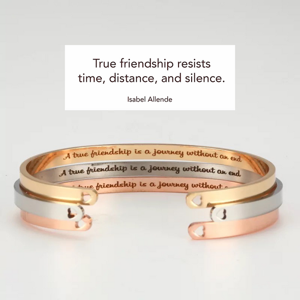 Clearance sale 13.99 🔥 Friendship Quote Heart Bangle 👭