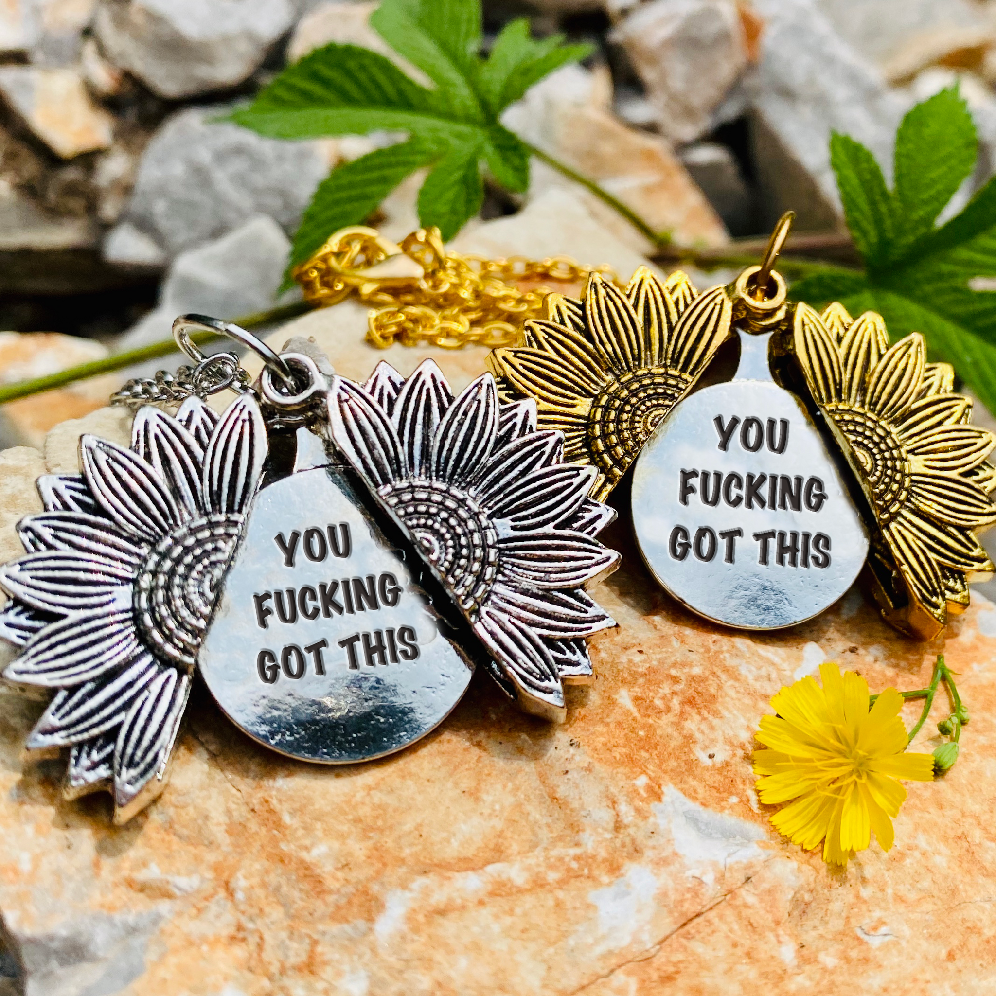 Inspirational Sunflower Necklace-You Fucking Got This 💪-9.99$ CLEARANCE SALE