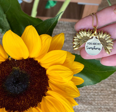 Inspirational Sunflower Necklace- You are my sunshine ☀️