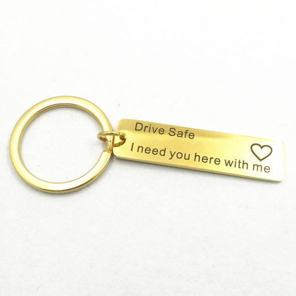 "Drive safe I need you here with me"" Xmas gift keychain 👨‍👩‍👧‍👦
