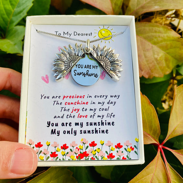 Inspirational Sunflower Necklace- You are my sunshine ☀️