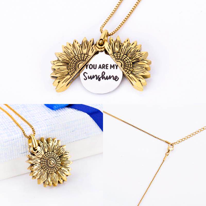 Inspirational Sunflower Necklace- You are my sunshine ☀️